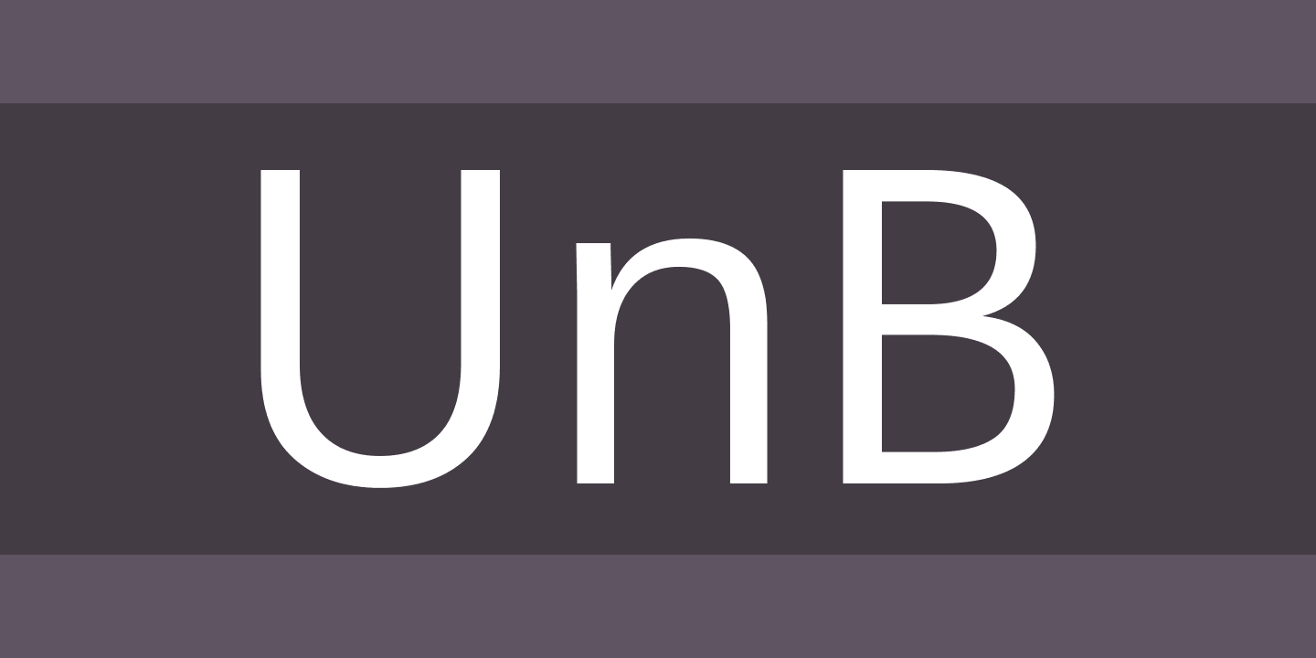 Пример шрифта UnB Pro Light